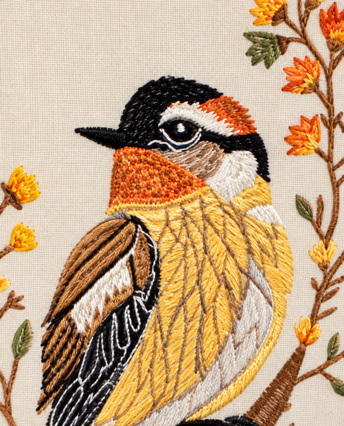 Autumn Sparrow Hand Towel