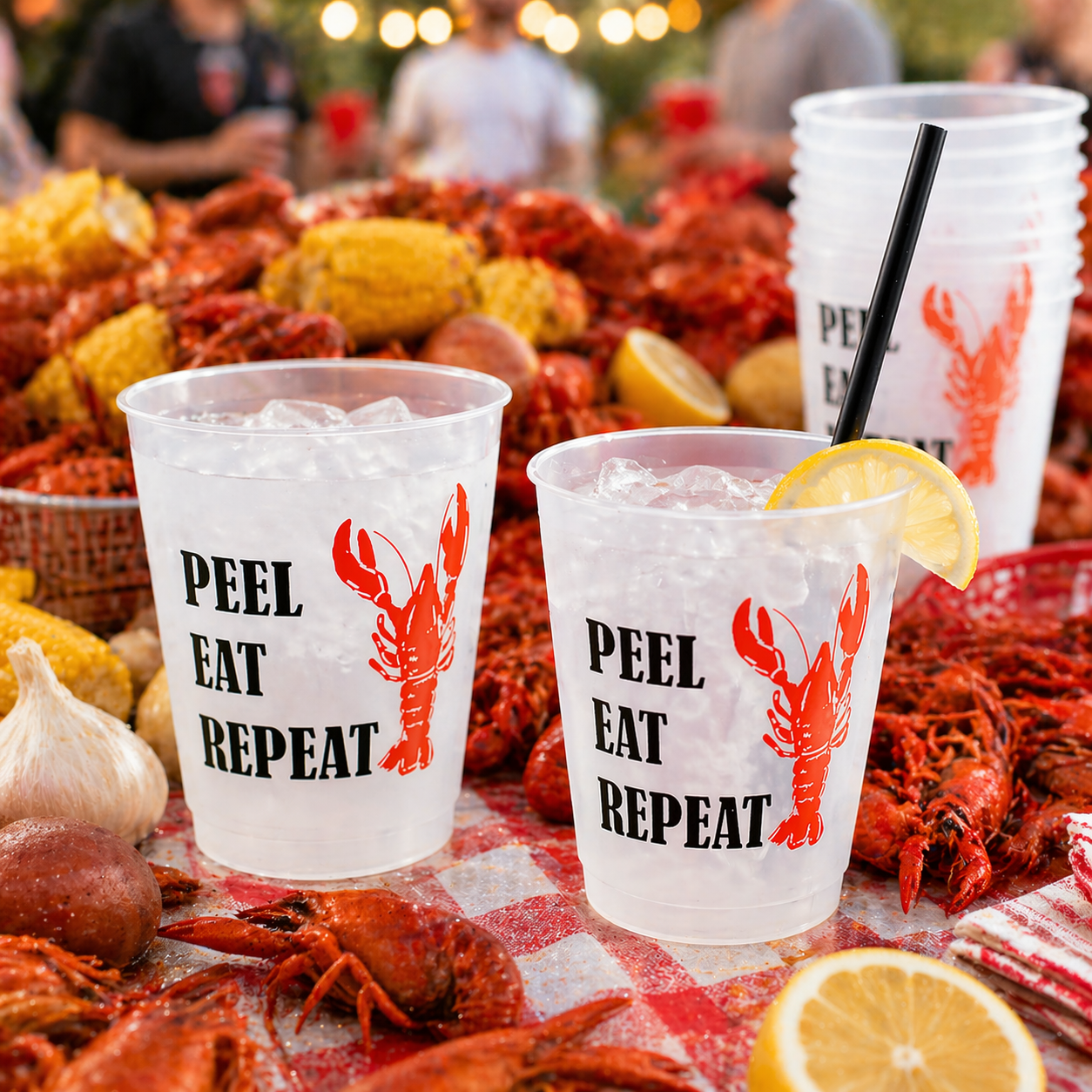 Peel Eat Repeat Crawfish Cups – Set of 10