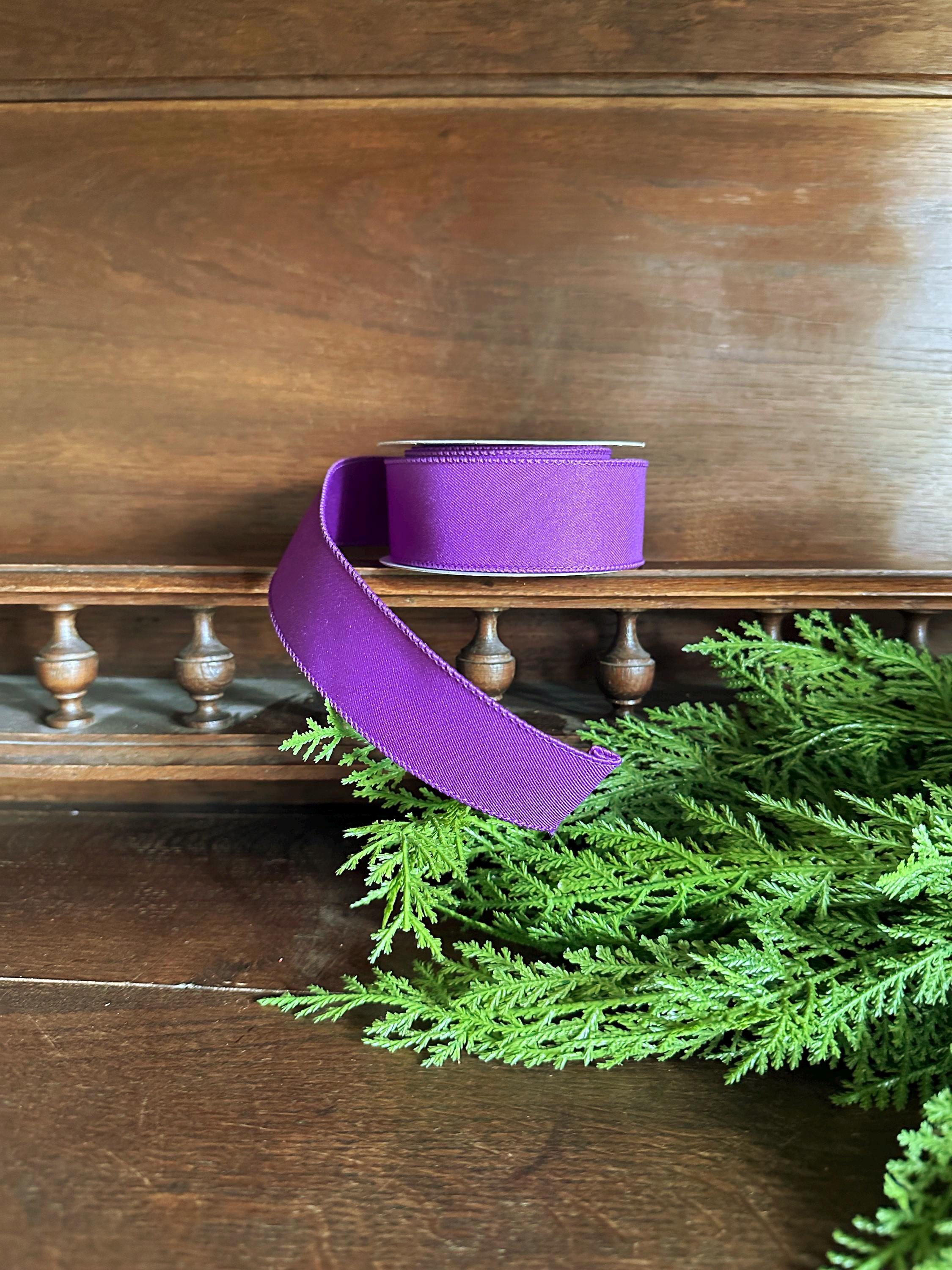 Purple Wired Ribbon – 1.5", 2.5"x 10yds