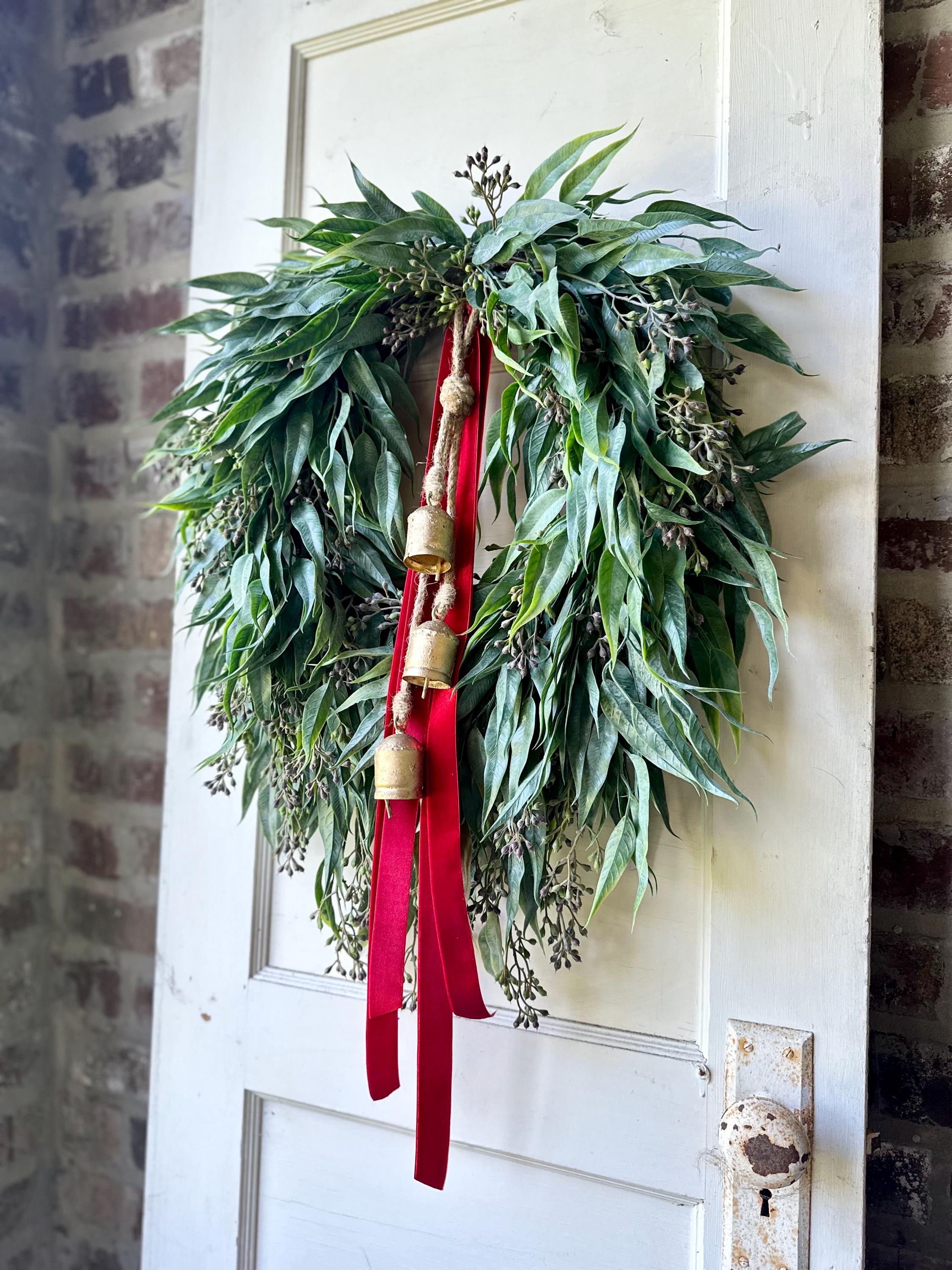Eucalyptus Wreath for Front Door Year Round Farmhouse Greenery Wreath Neutral Everyday Outdoor Home Decor