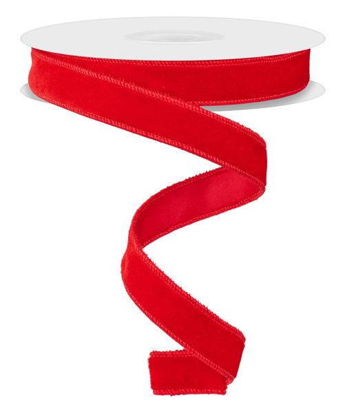 Red Velvet Wired Ribbon, Christmas Ribbon, Christmas Tree Ribbon, Wired Ribbon for Wreaths, Gift Wrap, Bow Making, Holiday Decor