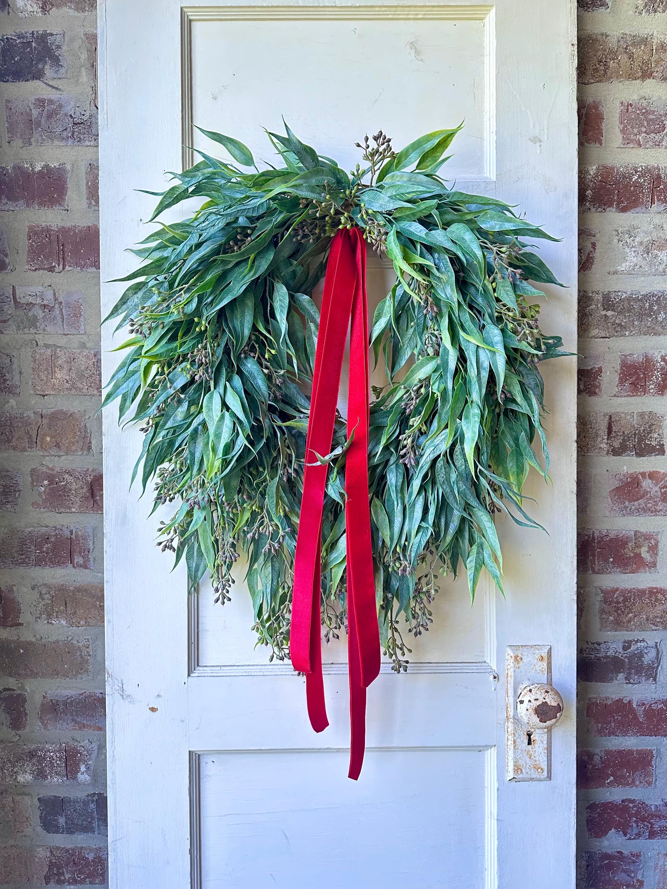 Eucalyptus Wreath for Front Door Year Round Farmhouse Greenery Wreath Neutral Everyday Outdoor Home Decor