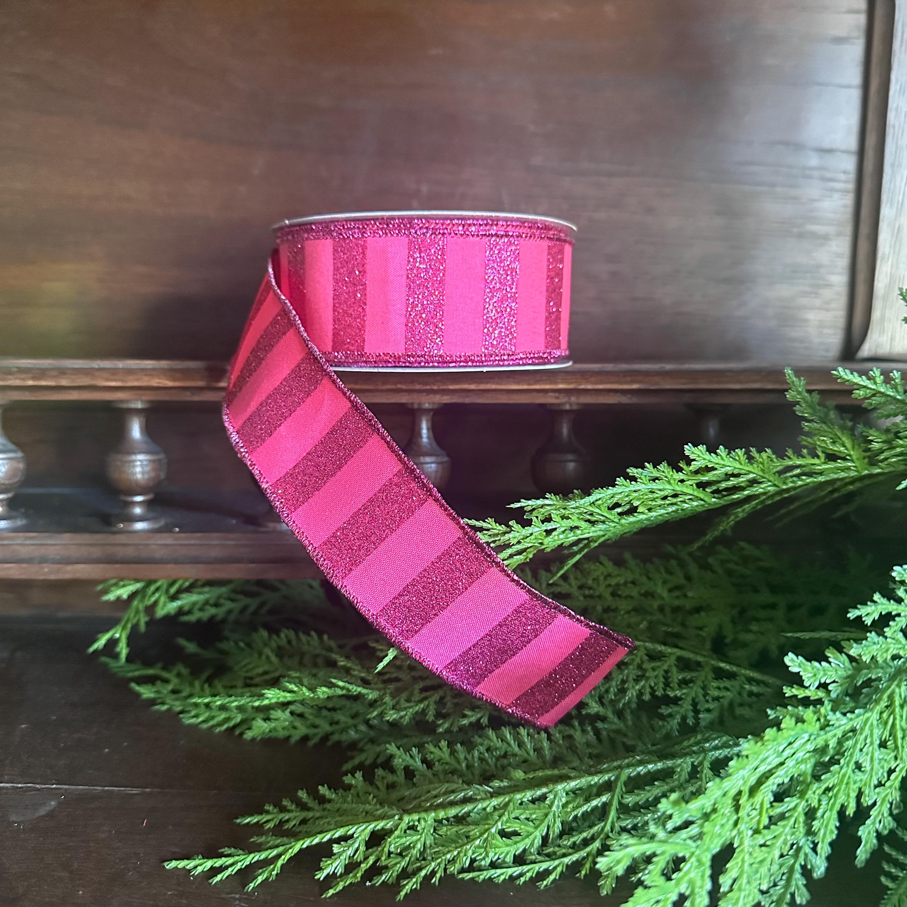 Wired Stripe Ribbon for Wreath Making Craft Supply for Bows Gift Wrap Party Decor Halloween Ribbon Fall Ribbon Summer Ribbon