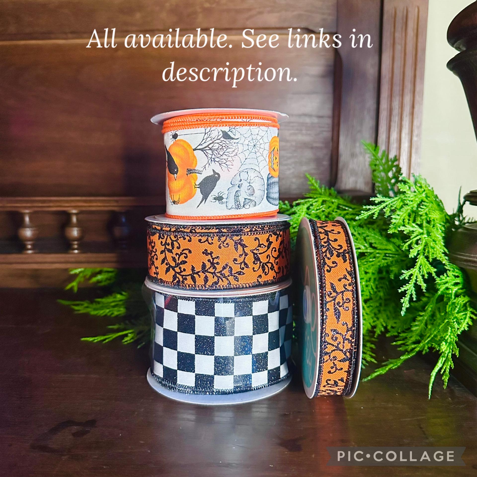 Halloween Wired Ribbon Crow Craft Supply Halloween Pumpkin Ribbon Skull Spider Ribbon Halloween Bow Orange Ribbon Jack O Lantern