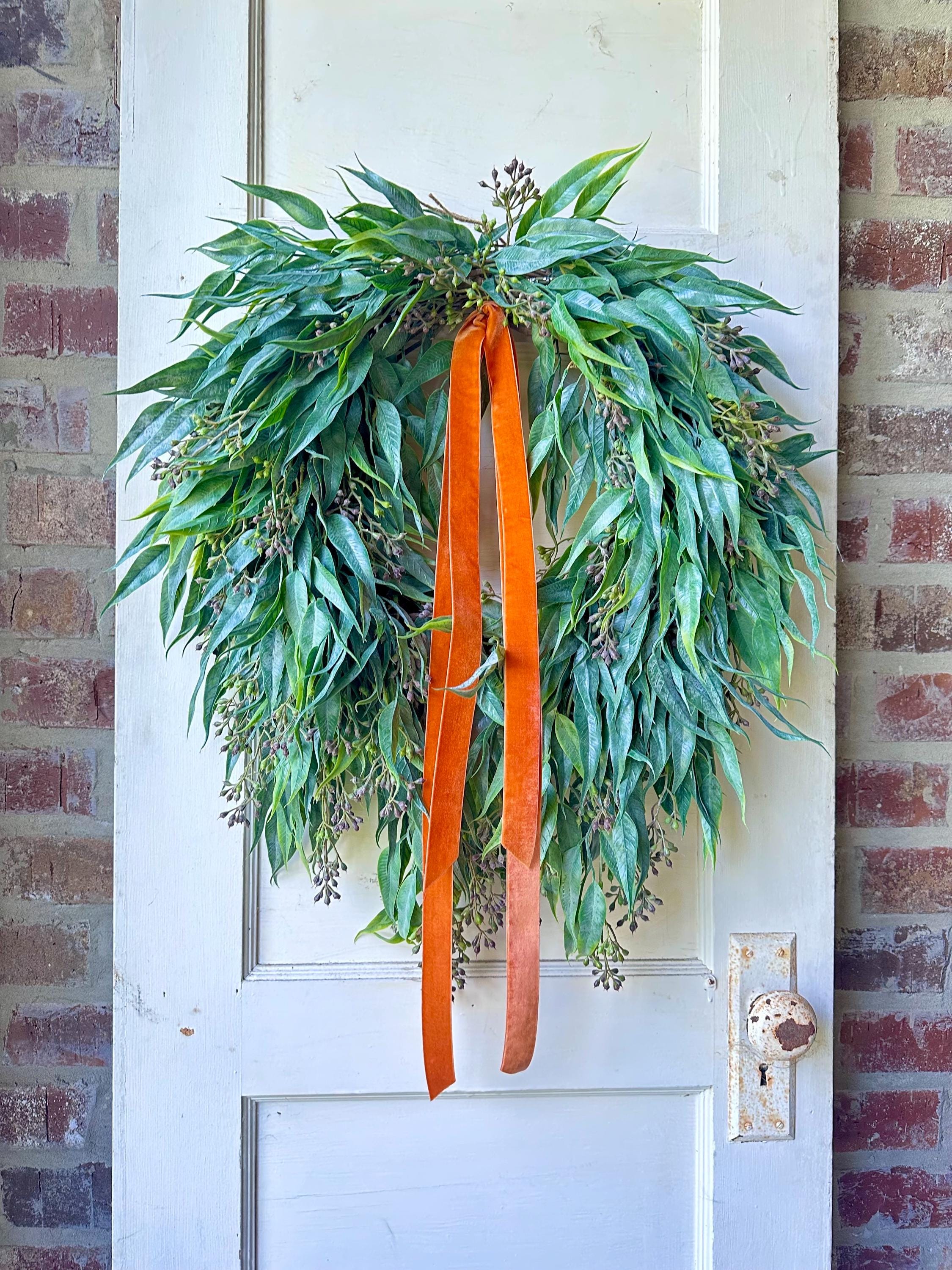 Eucalyptus Wreath for Front Door Year Round Farmhouse Greenery Wreath Neutral Everyday Outdoor Home Decor