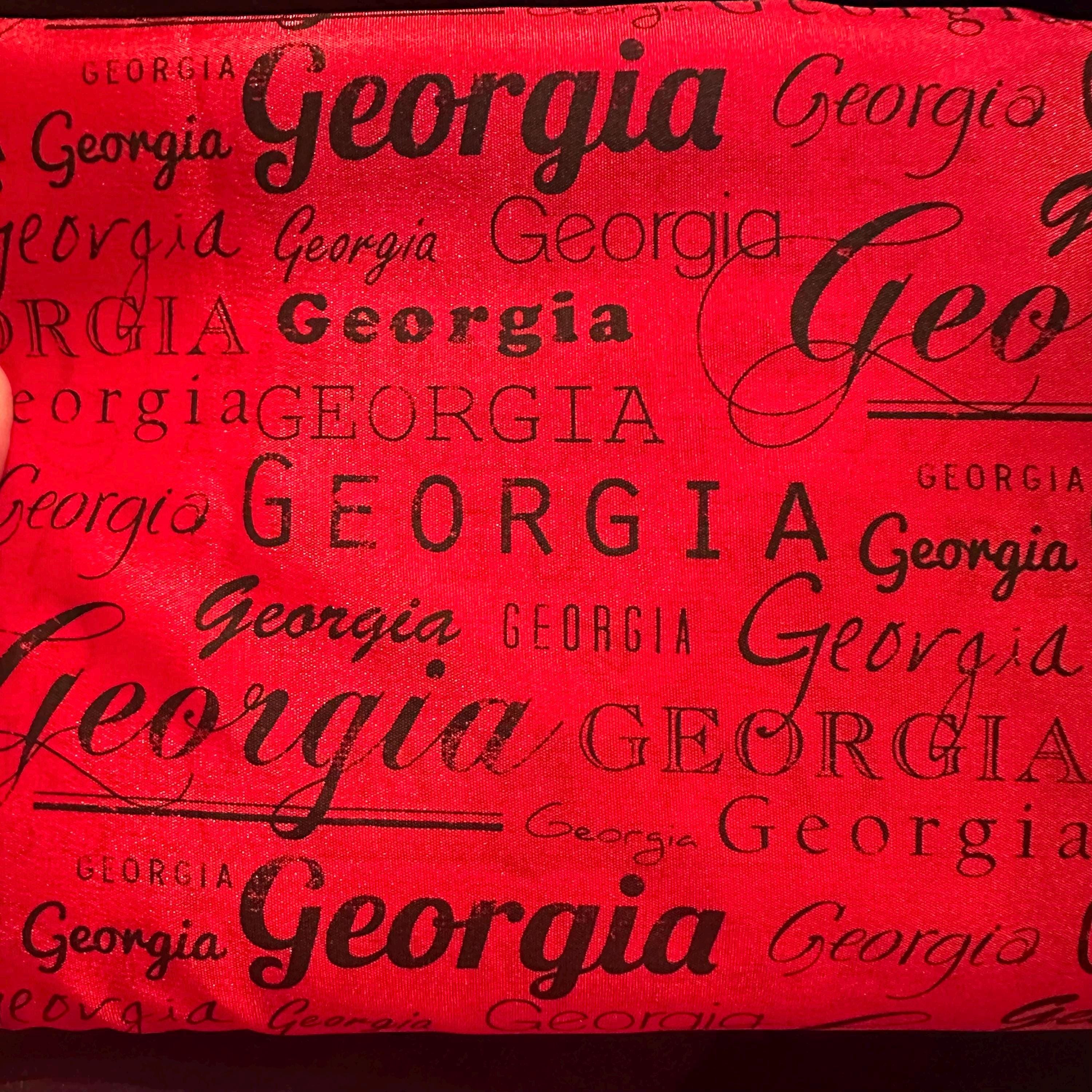 Georgia Graduation Table Topper Red Black Football Theme Square Table Topper Game Day Party Decor Dining Table Cover Georgia Bulldogs Style