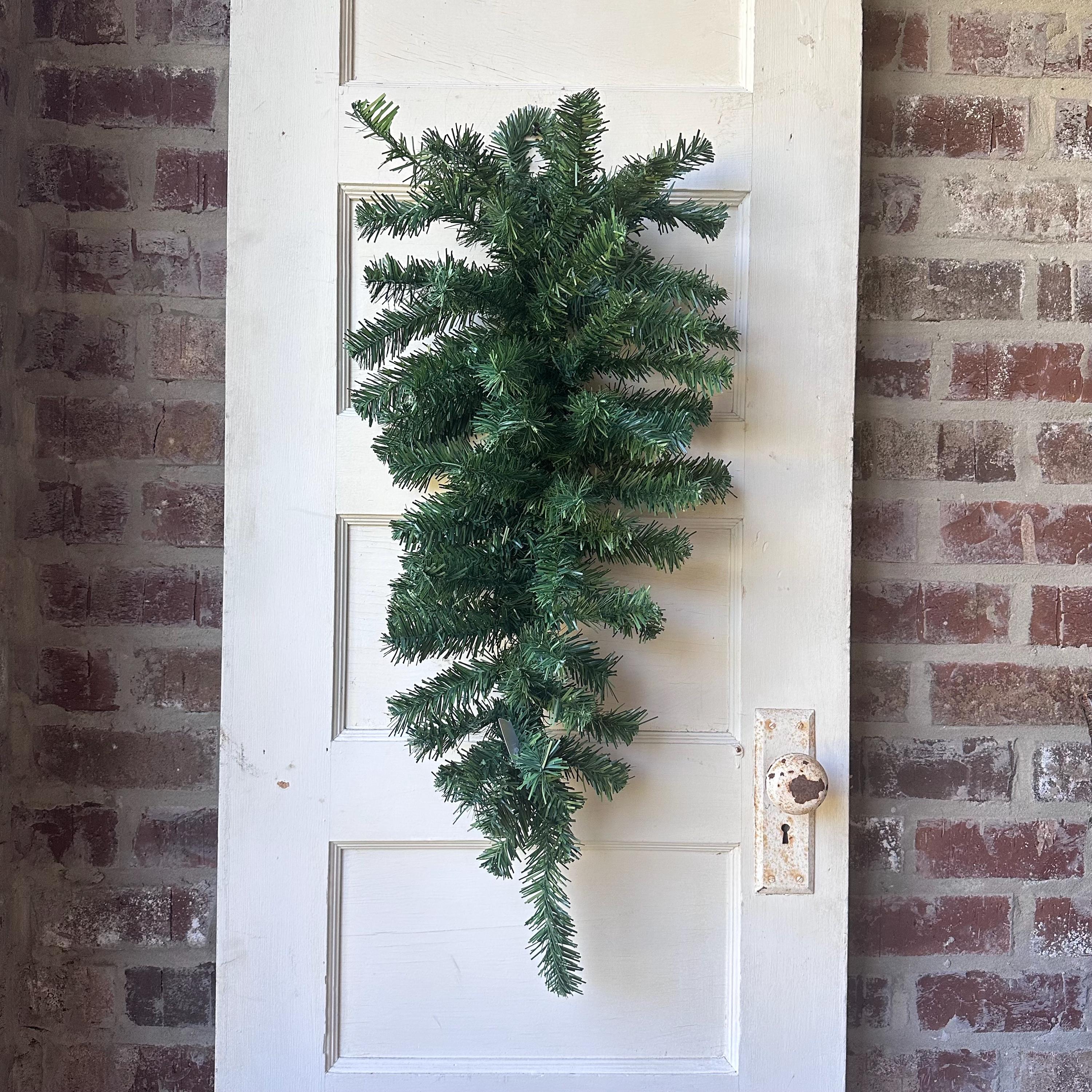 Evergreen Swag Green Swag Evergreen Teardrop Swag Pine Teardrop Swag Artificial Swag Fake Evergreen Swag Faux Pine Swag 24" or 30"