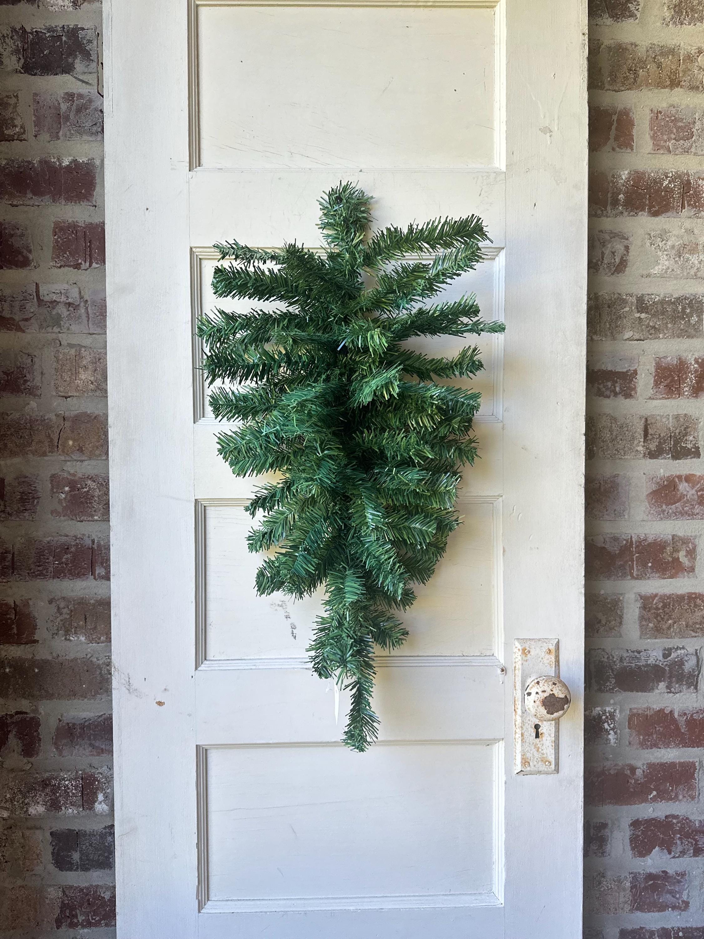Evergreen Swag Green Swag Evergreen Teardrop Swag Pine Teardrop Swag Artificial Swag Fake Evergreen Swag Faux Pine Swag 24" or 30"