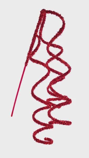 Curly Ribbon Hanging Spray Red Glitter Artificial Spiral Spray Festive Accent for Wreaths Garlands Trees and Holiday Decorations 27 inch
