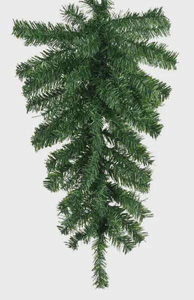 Evergreen Swag Green Swag Evergreen Teardrop Swag Pine Teardrop Swag Artificial Swag Fake Evergreen Swag Faux Pine Swag 24" or 30"