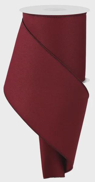 Solid Maroon Wired Ribbon- Available in 1.5", 2.5", 4" x 10yds School Graduation Fall Christmas