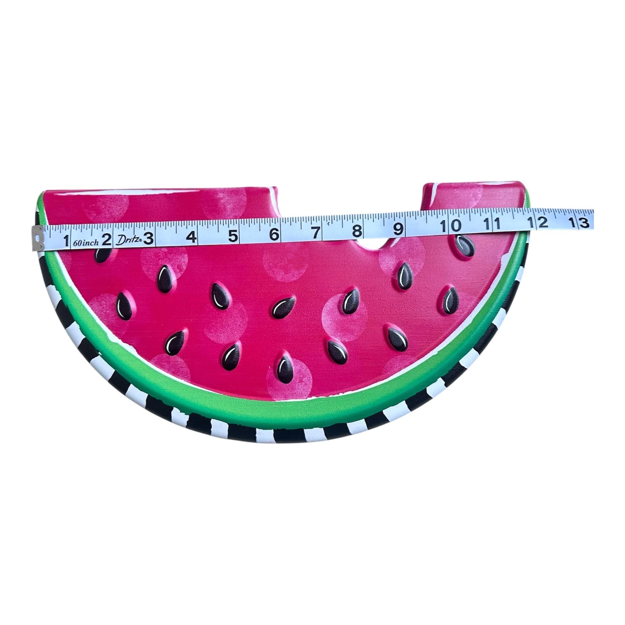 Watermelon Wall Hanging Metal Sign Summer Farmhouse Kitchen Decor Fruit Accent Red Watermelon Slice 4th of July
