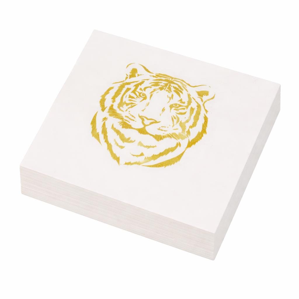 Tiger Face Cocktail Napkins, Pack of 20
