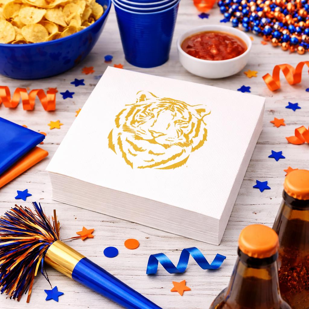 Tiger Face Cocktail Napkins, Pack of 20