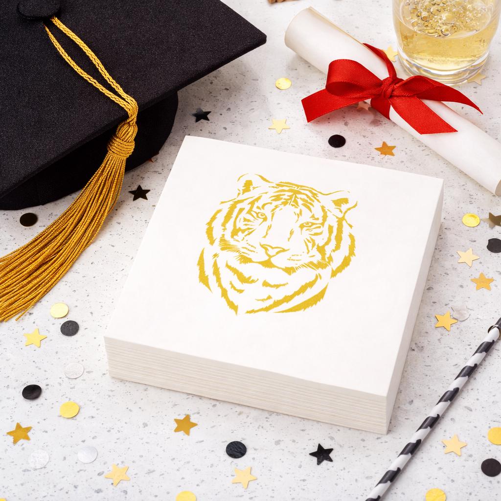 Tiger Face Cocktail Napkins, Pack of 20