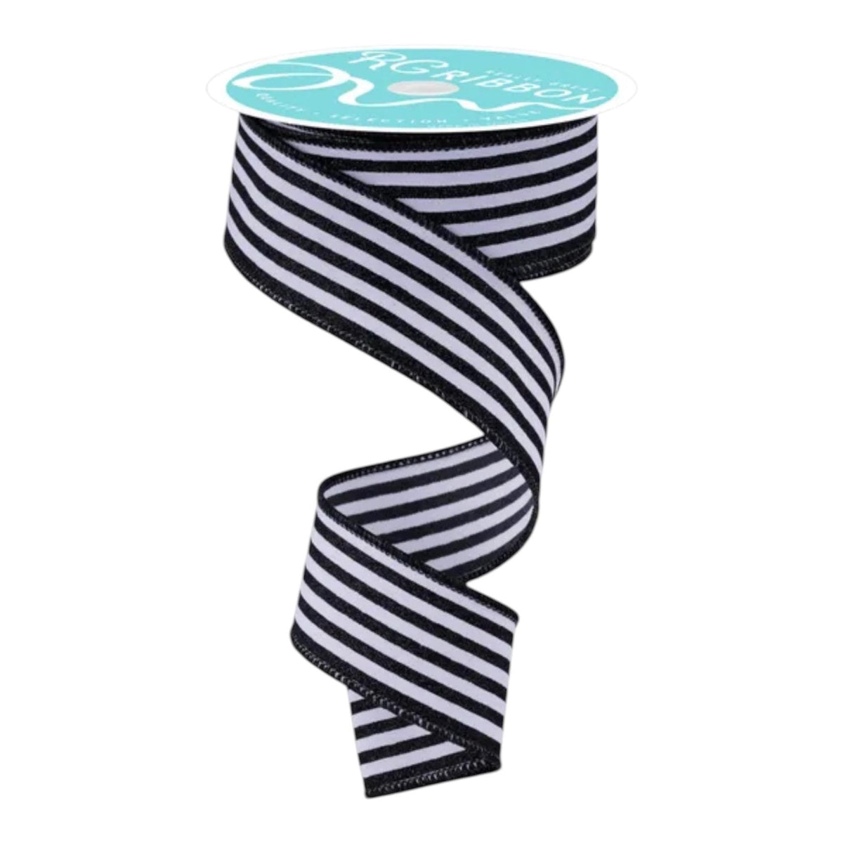 Black and White Striped Ribbon Farmhouse Wired Ribbon Wreath Ribbon Bow Making Gift Wrap Ribbon Wreath Supplies