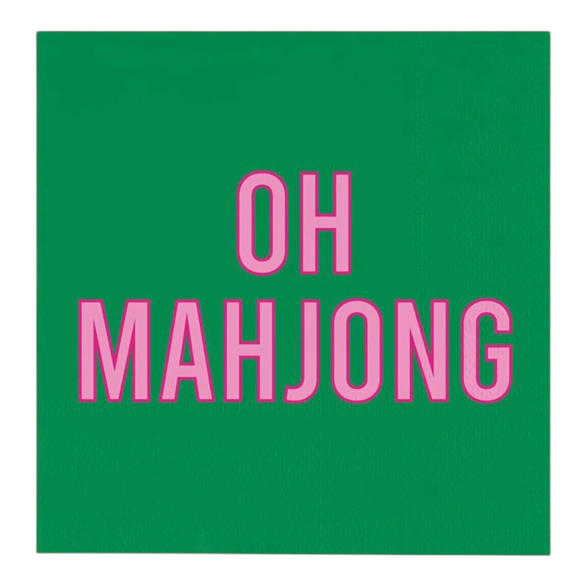 Oh Mahjong Beverage Napkins | 20ct Mahjong Party Supplies