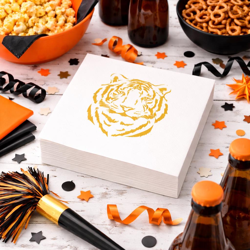 Tiger Face Cocktail Napkins, Pack of 20