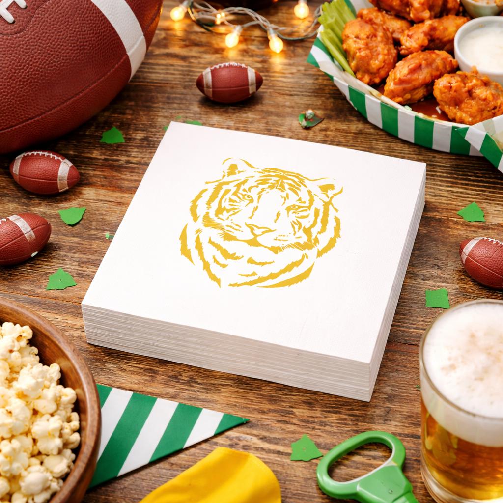 Tiger Face Cocktail Napkins, Pack of 20