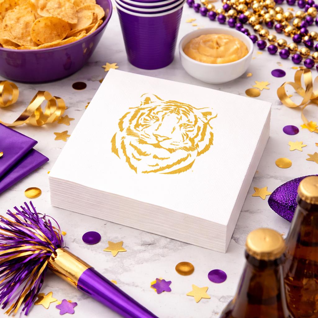 Tiger Face Cocktail Napkins, Pack of 20