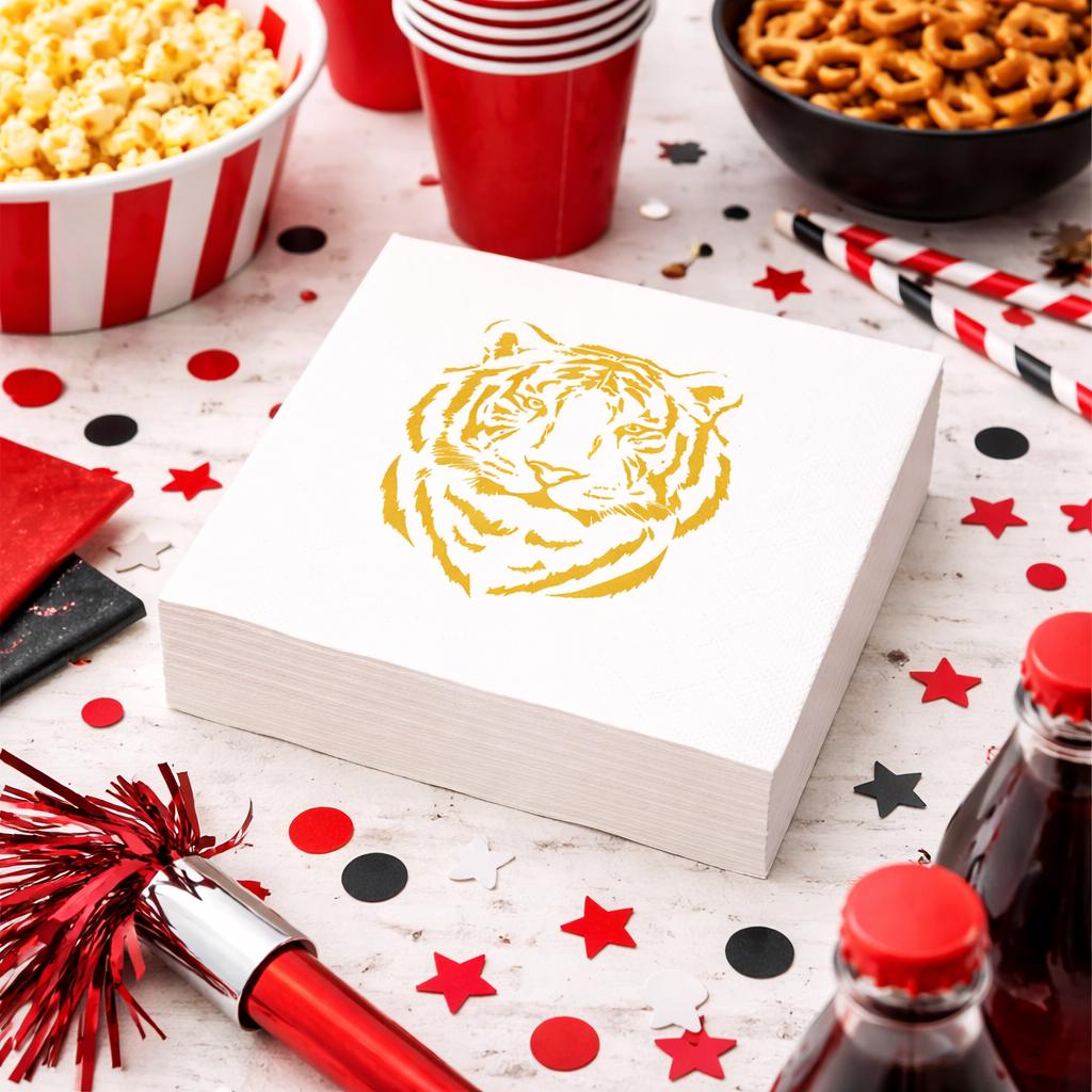 Tiger Face Cocktail Napkins, Pack of 20
