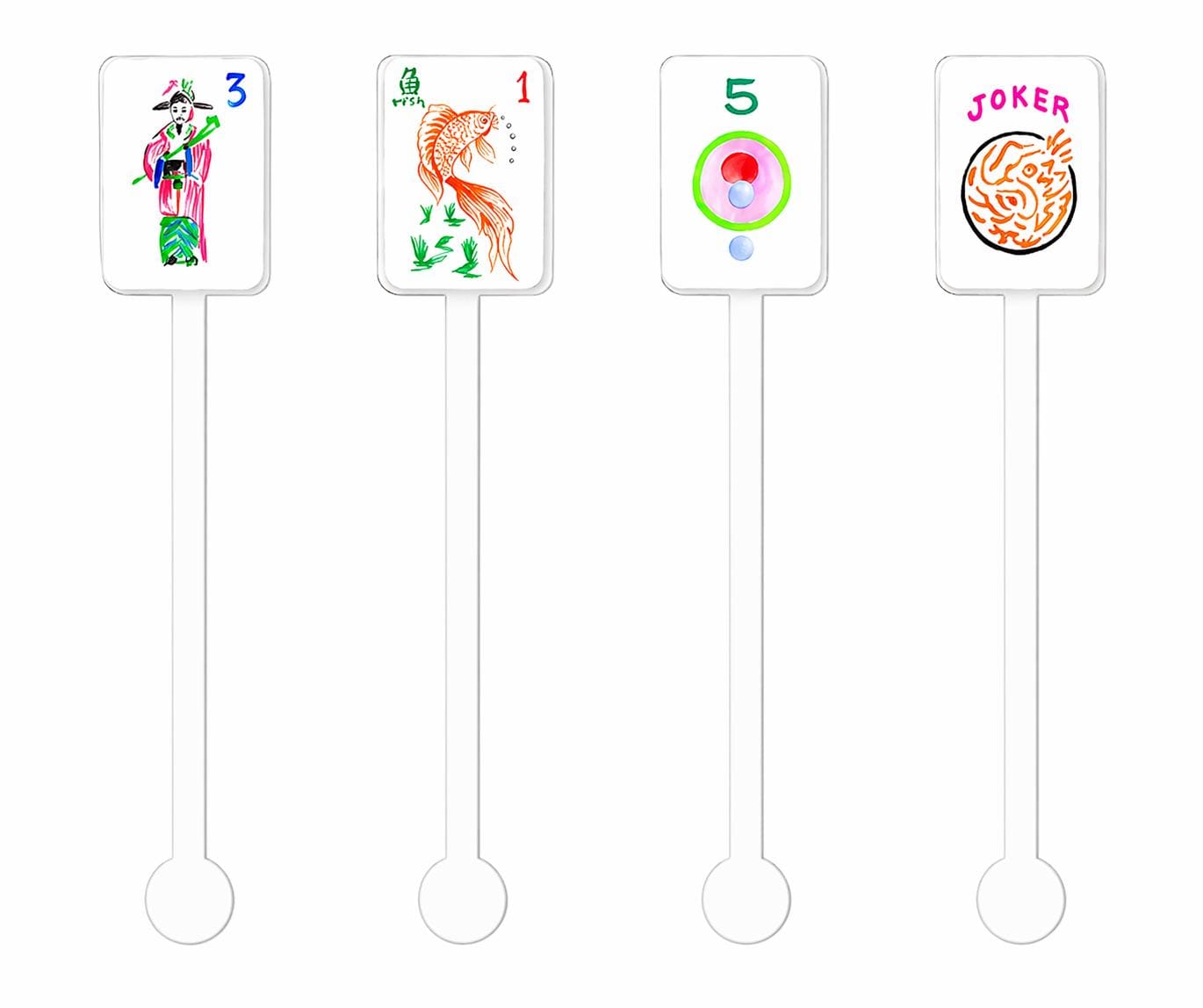 Mahjong Acrylic Stir Sticks Party Favor Mahjong Cocktail Stirrers Hosting Decor Entertaining Accessories Gift Idea