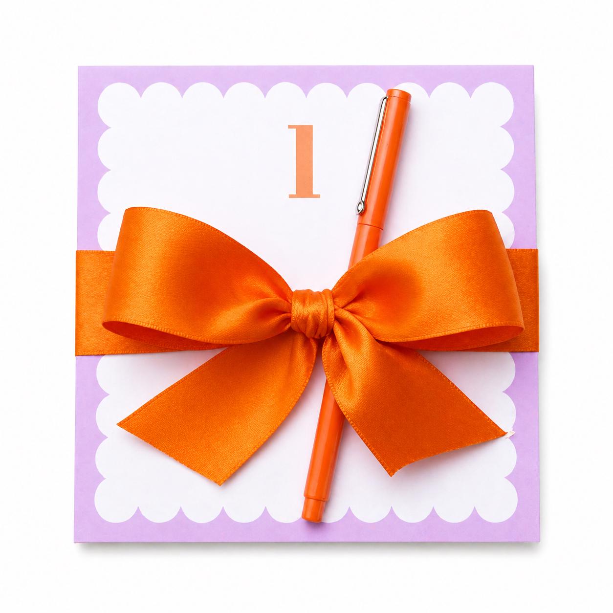 Personalized Notepad Gift Set with Signature Ribbon Bow
