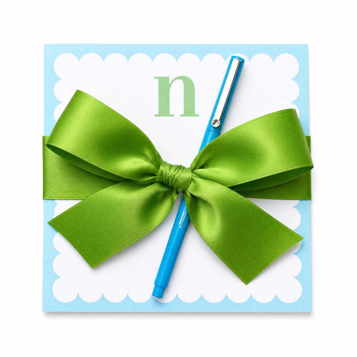 Personalized Notepad Gift Set with Signature Ribbon Bow