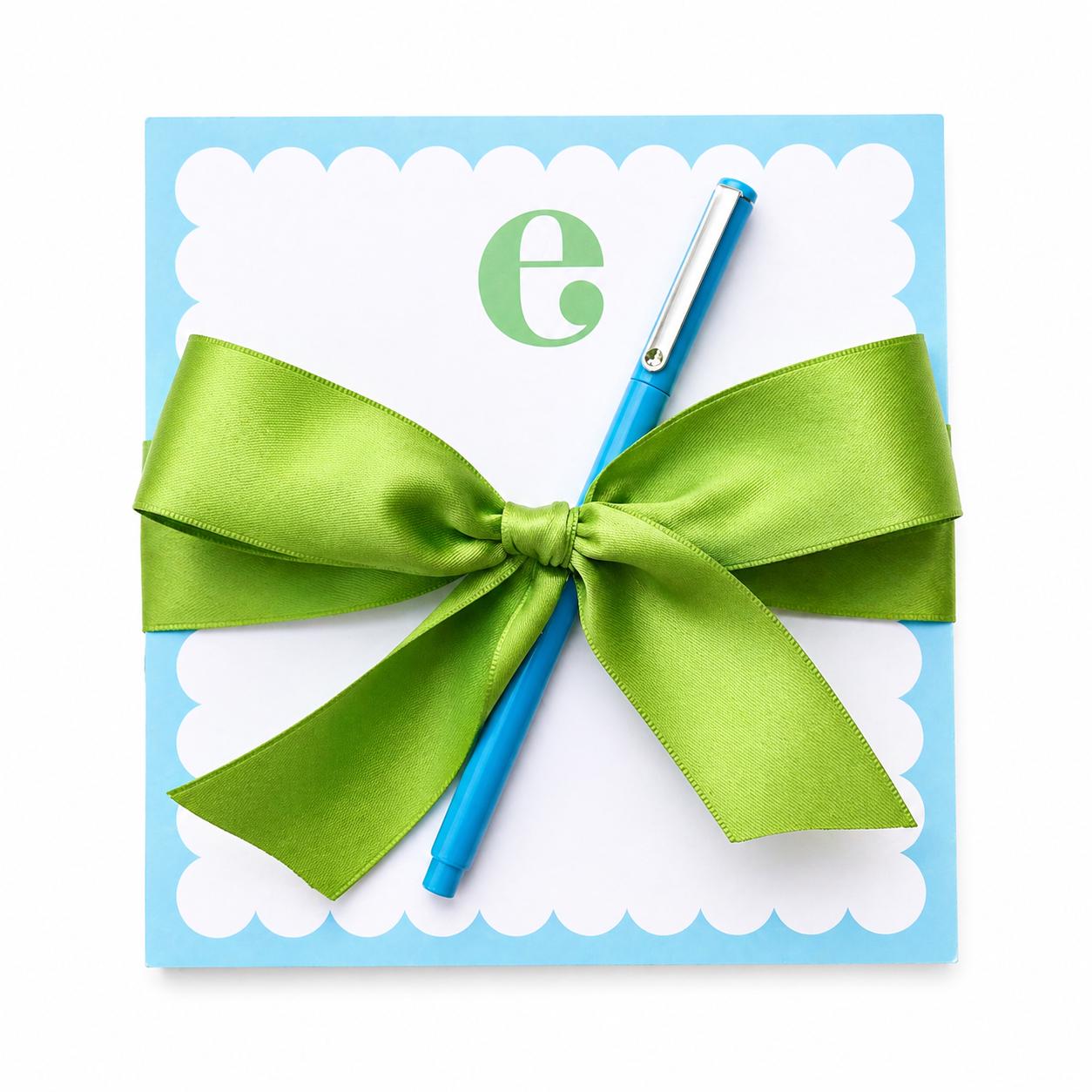 Personalized Notepad Gift Set with Signature Ribbon Bow