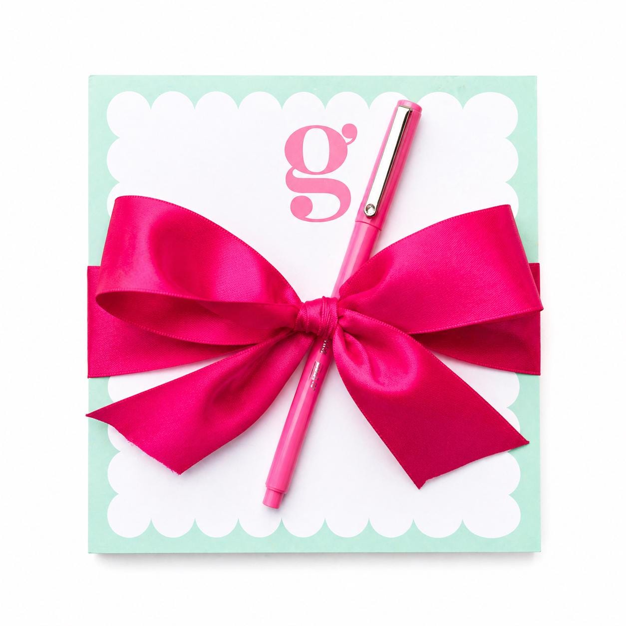 Personalized Notepad Gift Set with Signature Ribbon Bow