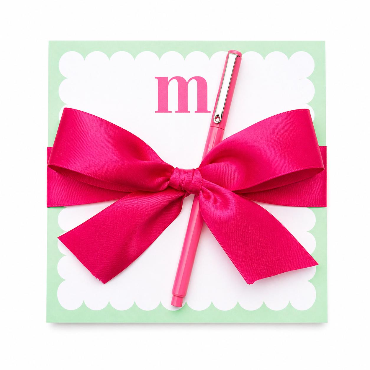 Personalized Notepad Gift Set with Signature Ribbon Bow