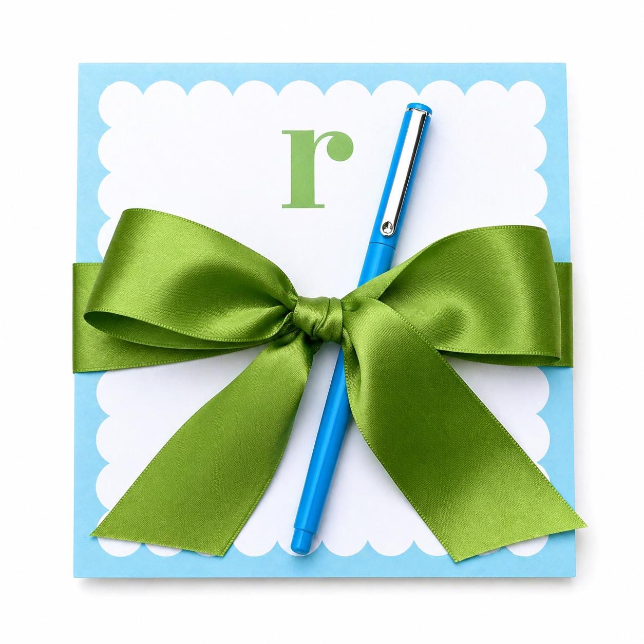 Personalized Notepad Gift Set with Signature Ribbon Bow