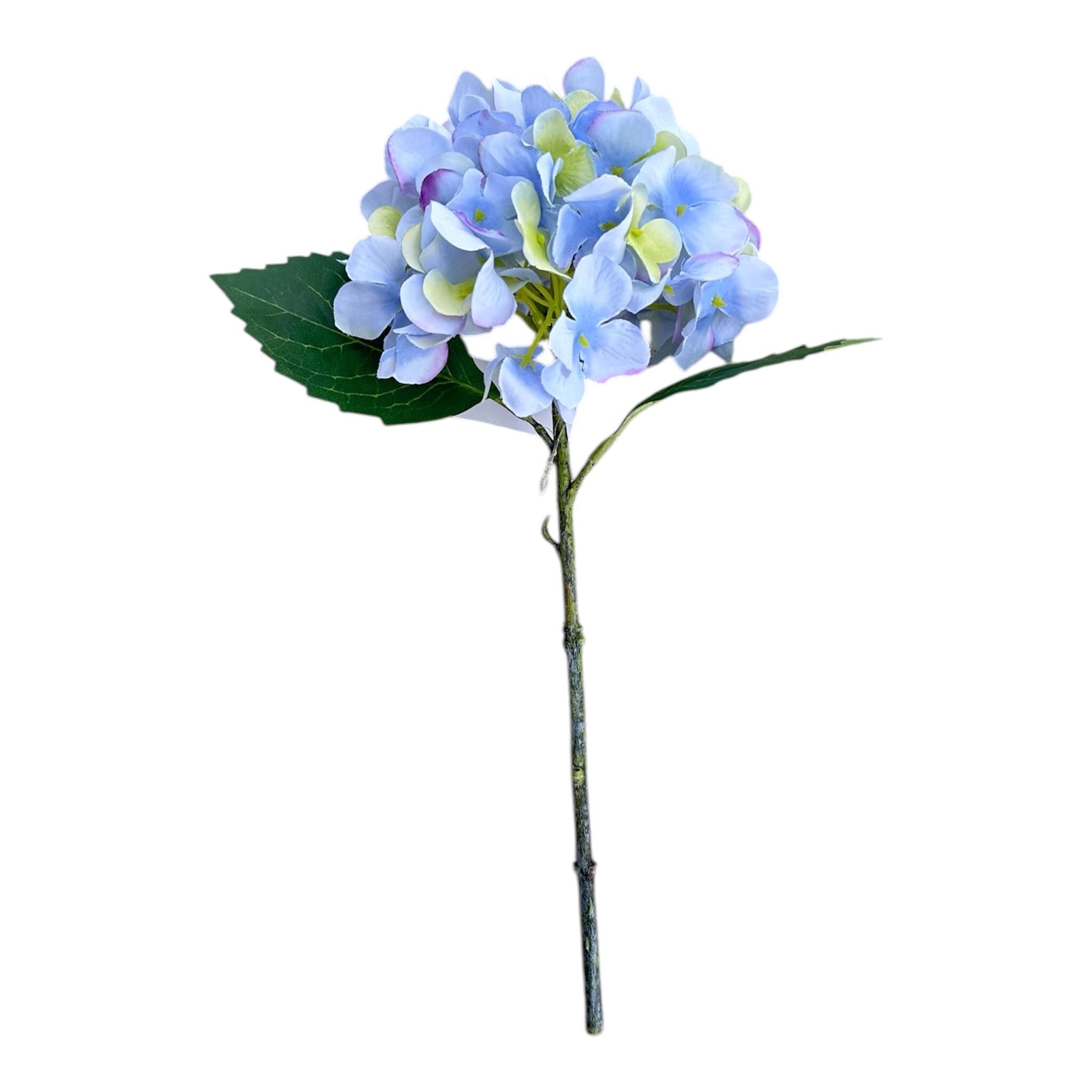 White Hydrangea Stem 18 Inch Faux Hydrangea Flower – Realistic Artificial Floral for Home Decor and Weddings