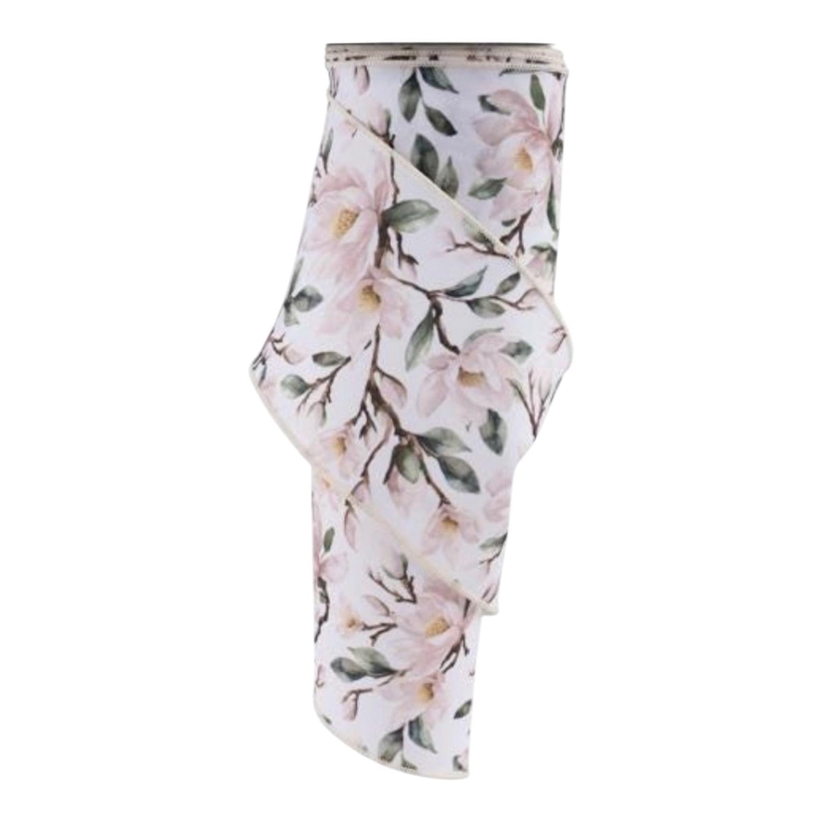 Magnolia Floral Wired Ribbon