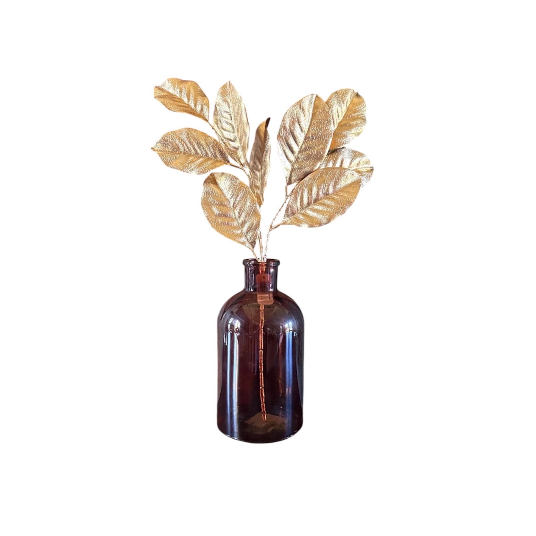 Gold Magnolia Leaf Spray - 25 inch
