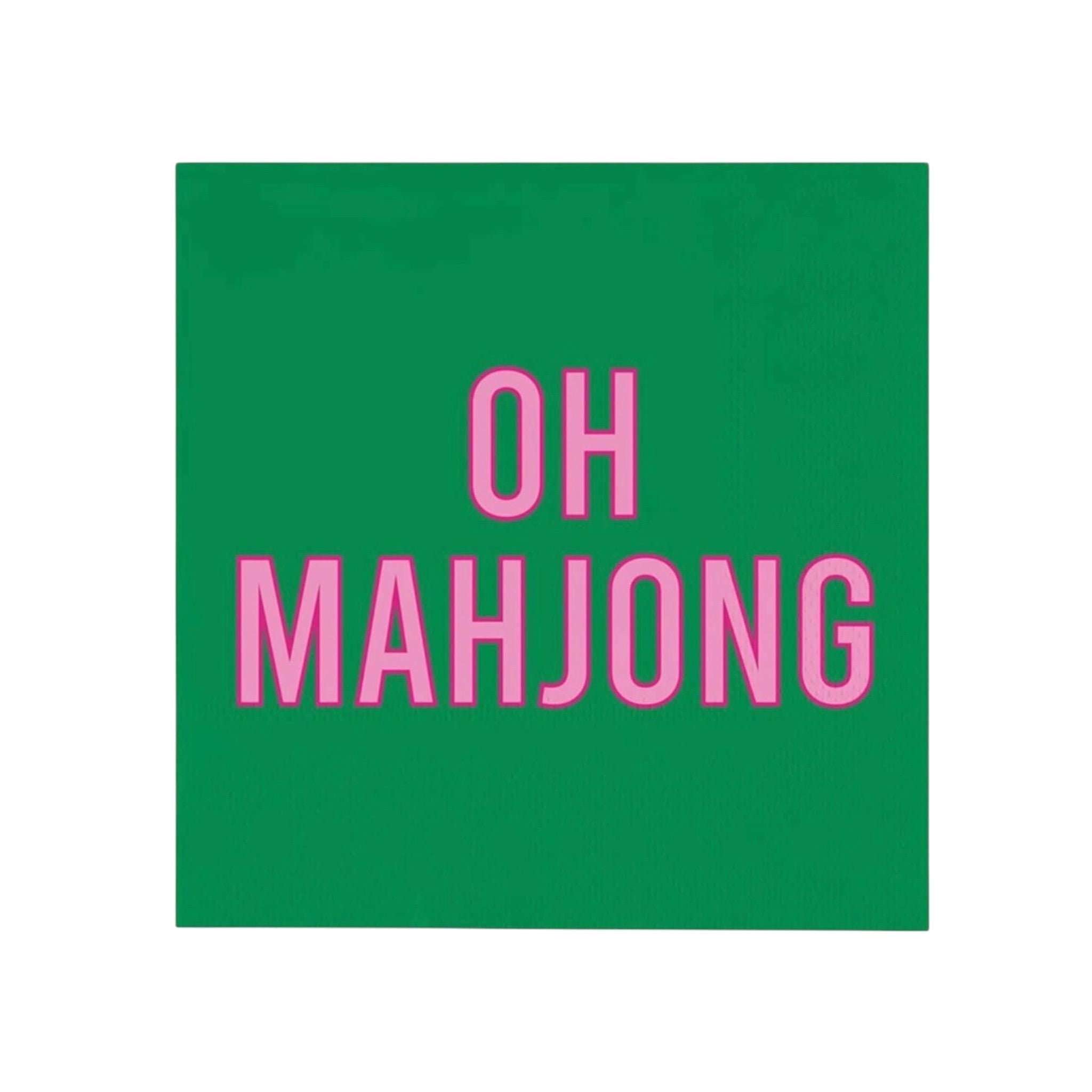 Oh Mahjong Beverage Napkins | 20ct Mahjong Party Supplies