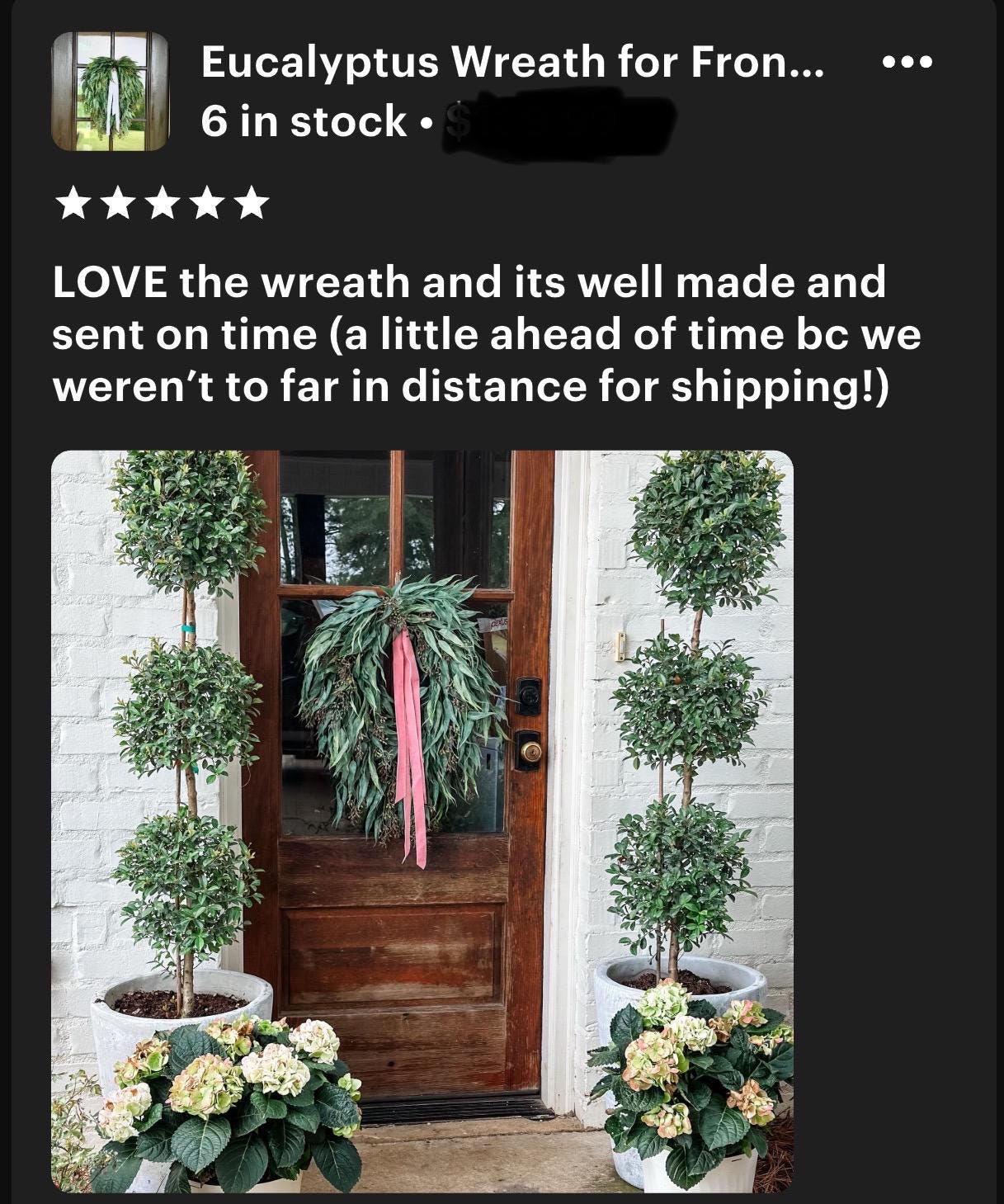 Eucalyptus Wreath for Front Door Year Round Farmhouse Greenery Wreath Neutral Everyday Outdoor Home Decor