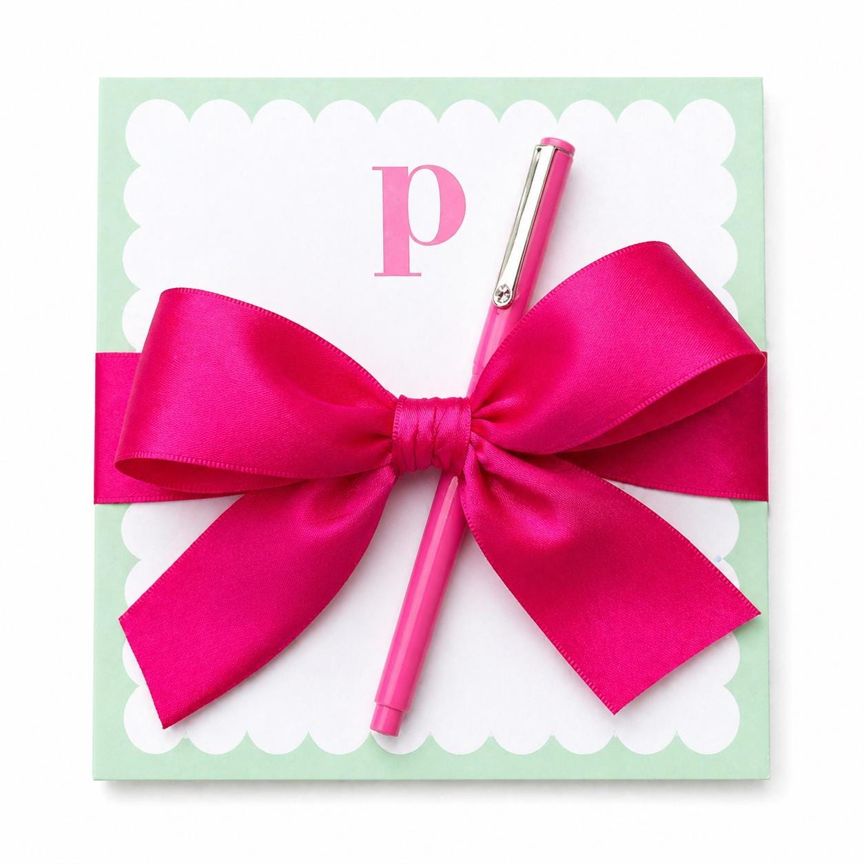 Personalized Notepad Gift Set with Signature Ribbon Bow
