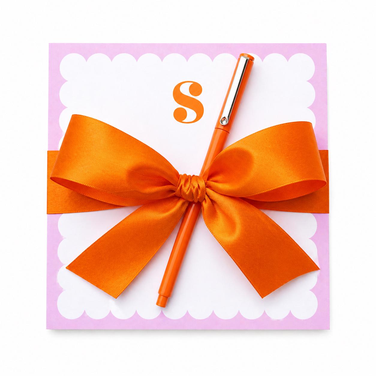 Personalized Notepad Gift Set with Signature Ribbon Bow