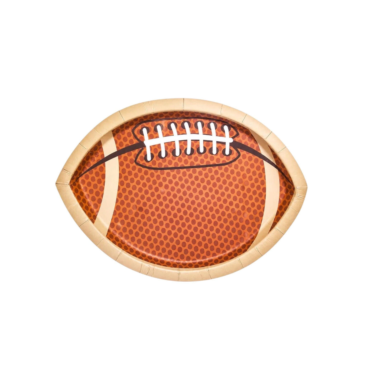 Football Paper Plates Set of 16 Game Day Party Plates Disposable Dinner Plates Tailgate Party Decor Football Party Supplies
