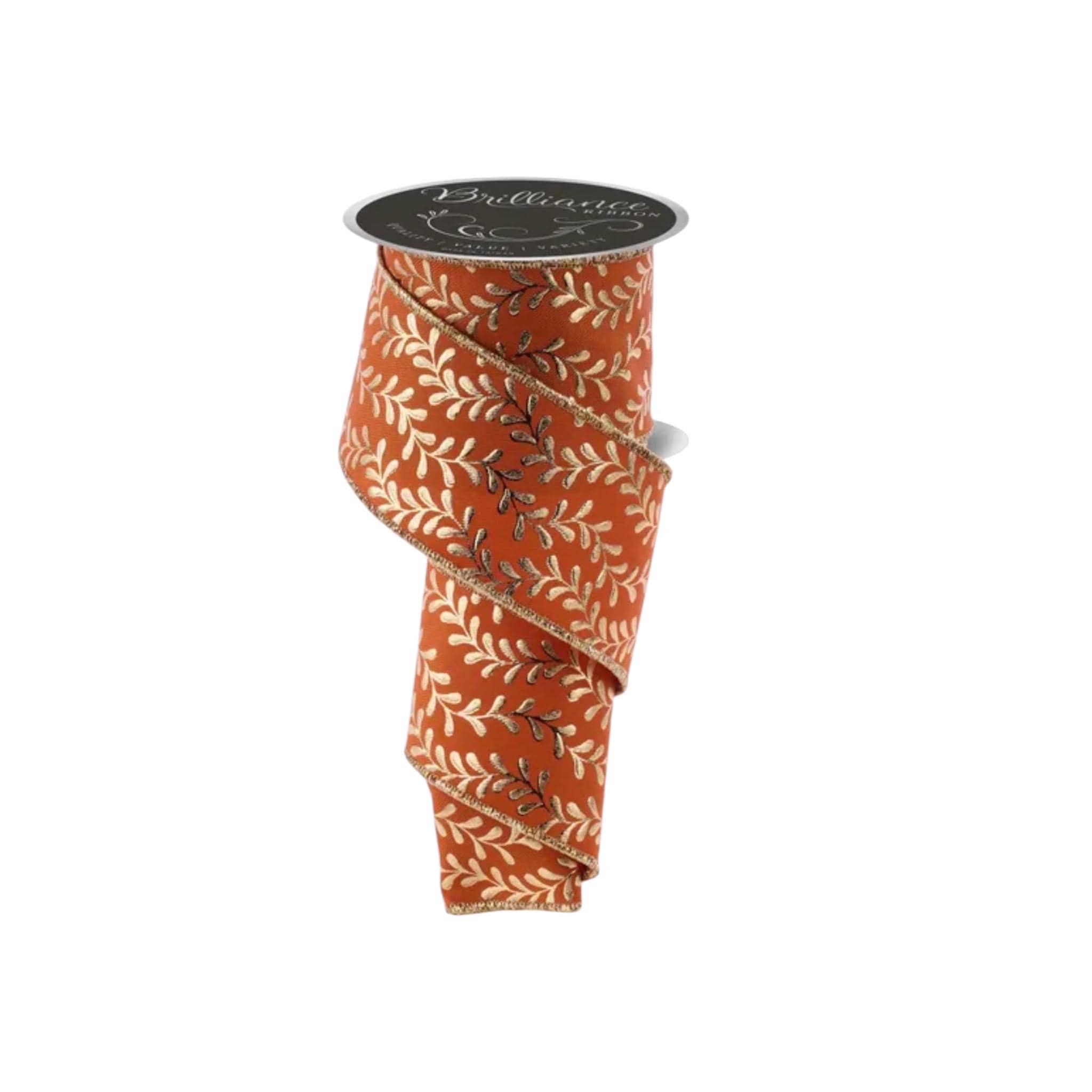 Orange Fall Leaf Ribbon Wired Edge Ribbon Autumn Ribbon Thanksgiving Ribbon Wreath Ribbon Bow Making Ribbon Craft Supply 10 Yard Roll
