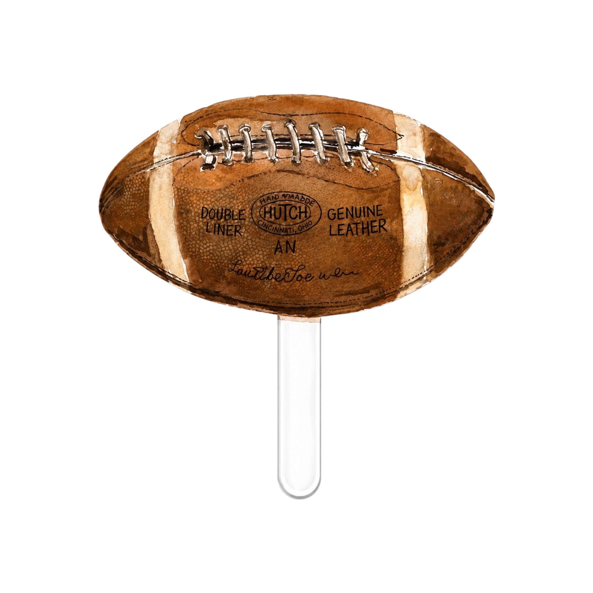 Vintage Football Acrylic Cake Topper Football Party Decor Football Birthday Cake Topper Sports Cake Decoration Reusable Acrylic Topper