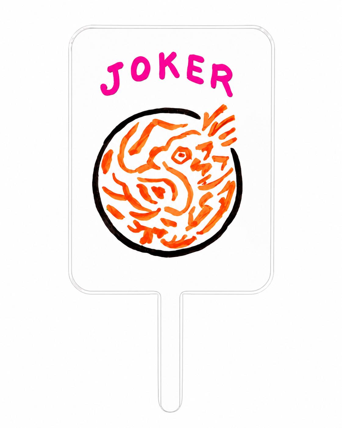 Mahjong Joker Tile Acrylic Cake Topper Mahjong Party Decor Mahjong Birthday Cake Topper Mahjong Queen Party Reusable Acrylic Topper