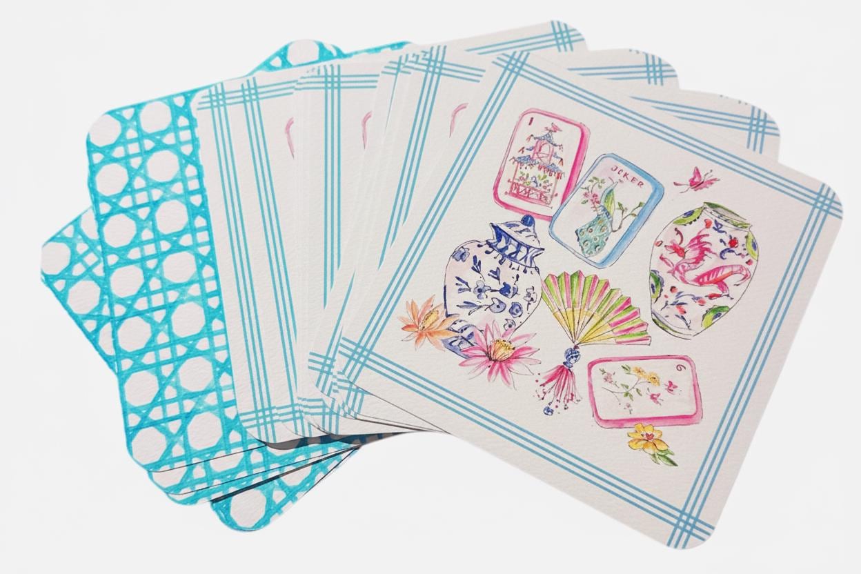 Bright Color Mahjong Coasters Fanned Out
