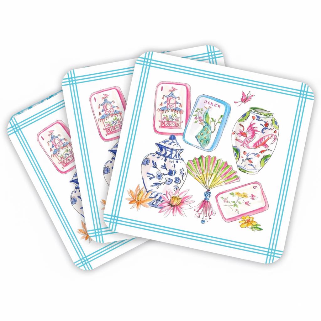 Bright Vivid Mahjong Coaster Like Second Image