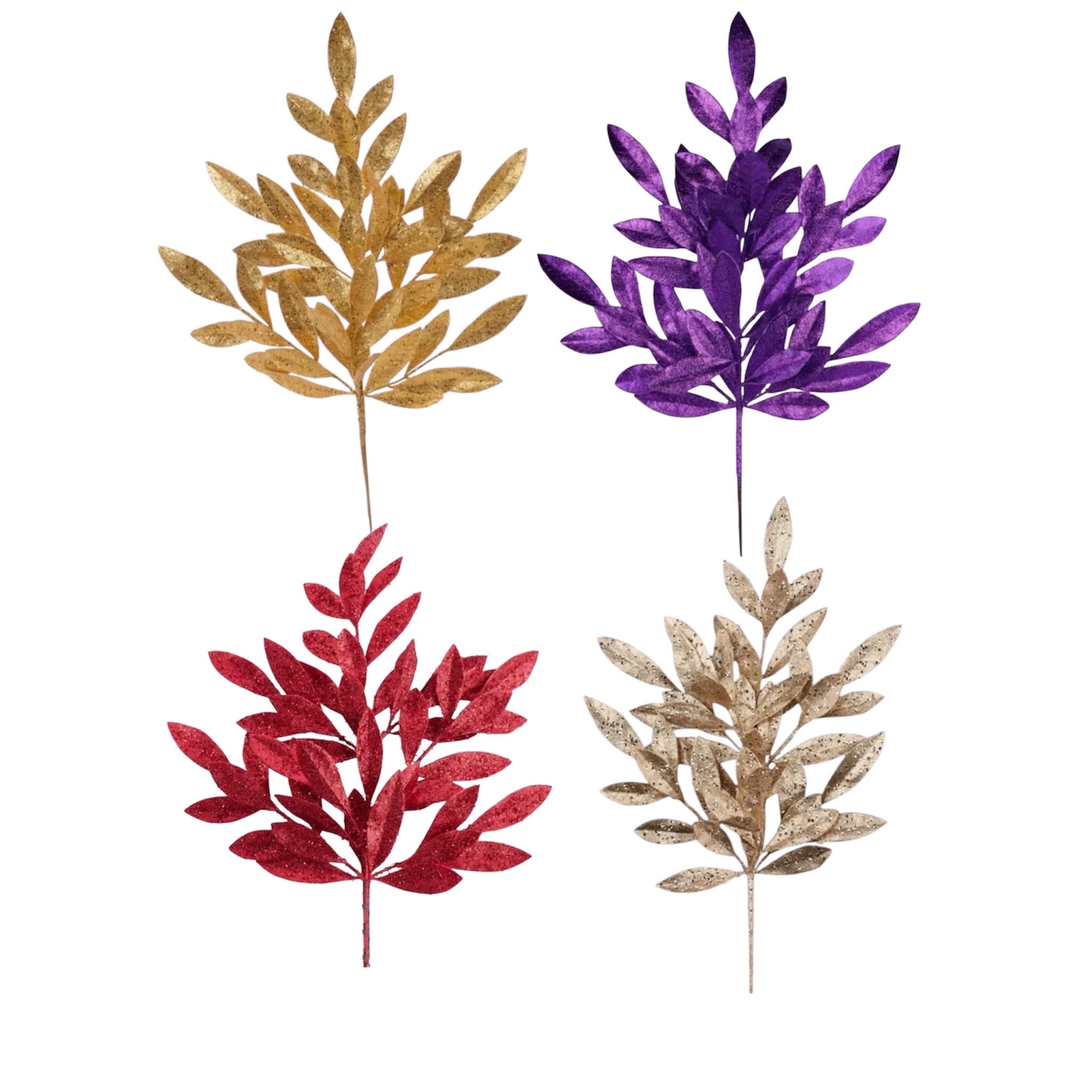 Purple Bay Leaf Spray 23"L
