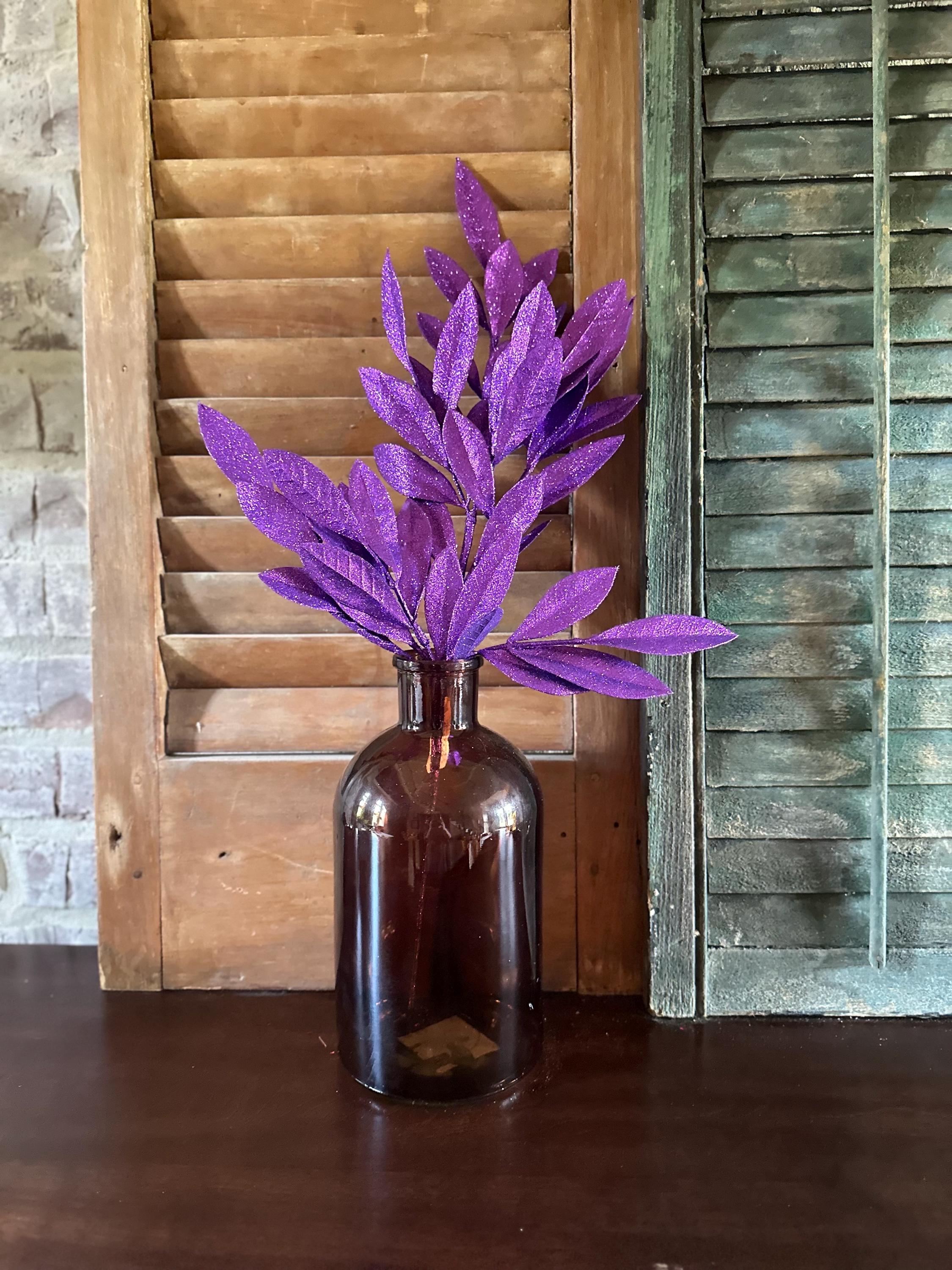 Purple Bay Leaf Spray 23"L