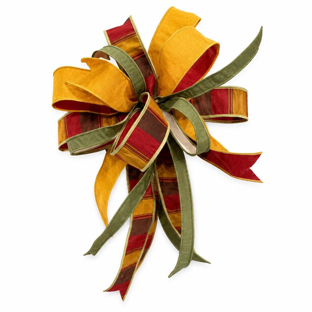 John Mark Harvest Striped Wired Ribbon | Premium Designer Ribbon for Wreaths, Bows & Fall Decorating
