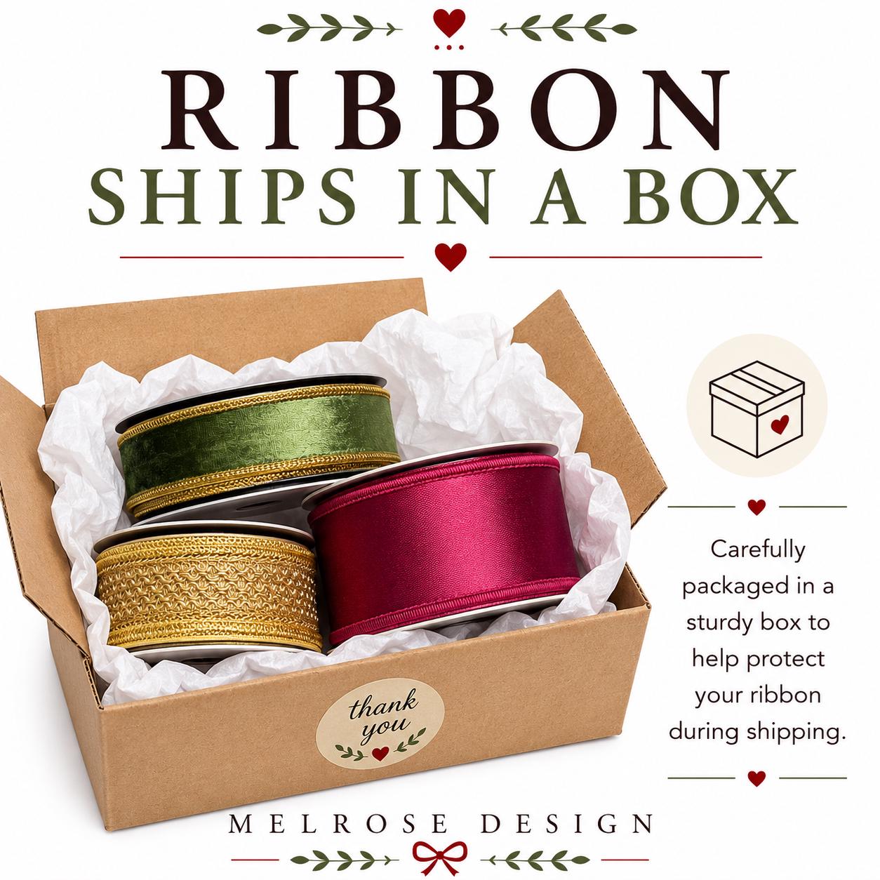 ohn Mark Fuchsia Satin Wired Ribbon | Premium Designer Ribbon for Wreaths, Bows & Floral Designs