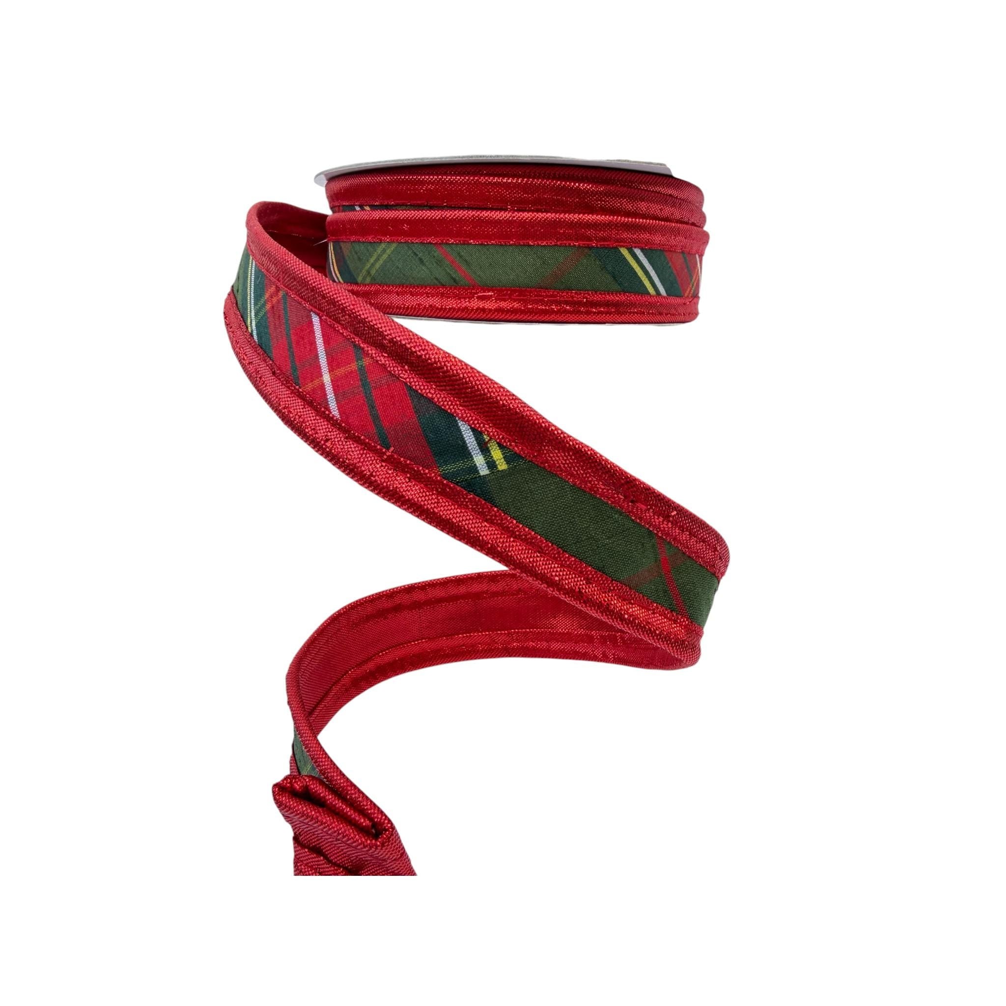 Christmas Ribbon, Wired Ribbon, Tartan Ribbon, Designer Ribbon, Wreath Ribbon, Holiday Ribbon, Luxury Ribbon, John Mark Ribbon
